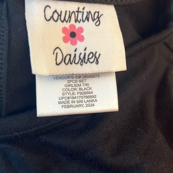 Counting Daisies Girls Size 7/8 Hocus Pocus Black Halloween Sequin Dress lk new - Picture 2 of 8
